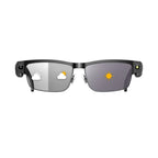 L802 Metal Half Rim AI Smart Glasses with 8MP Camera & Real-Time Translation