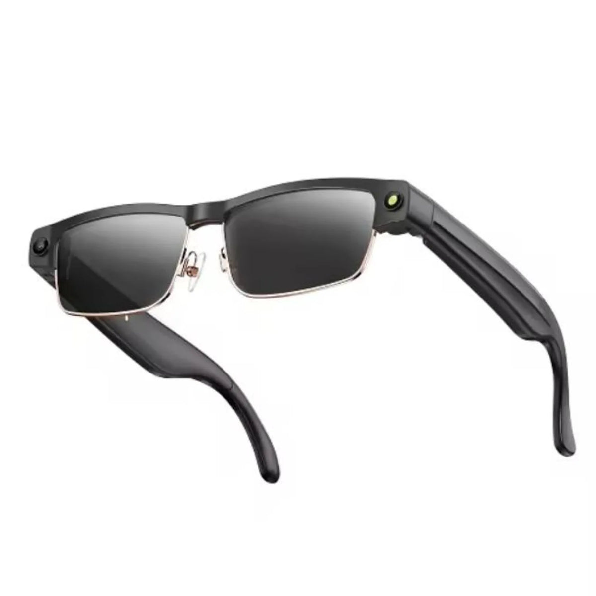L802 Metal Half Rim AI Smart Glasses with 8MP Camera & Real-Time Translation