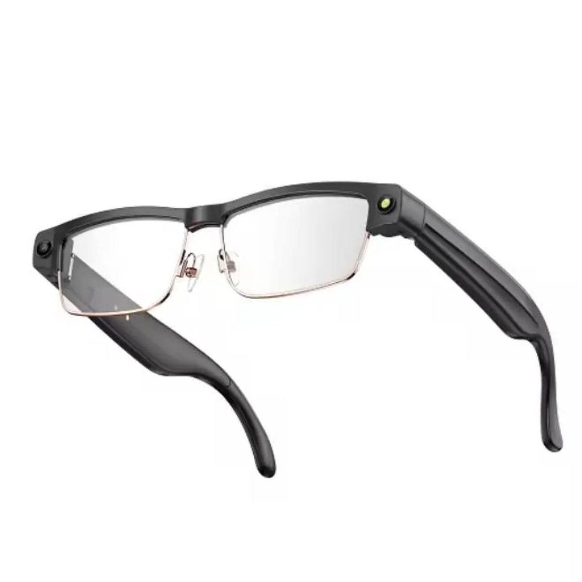 L802 Metal Half Rim AI Smart Glasses with 8MP Camera & Real-Time Translation