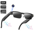 L802 Metal Half Rim AI Smart Glasses with 8MP Camera & Real-Time Translation