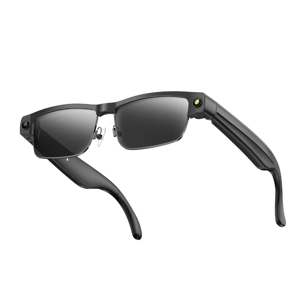 L802 Metal Half Rim AI Smart Glasses with 8MP Camera & Real-Time Translation