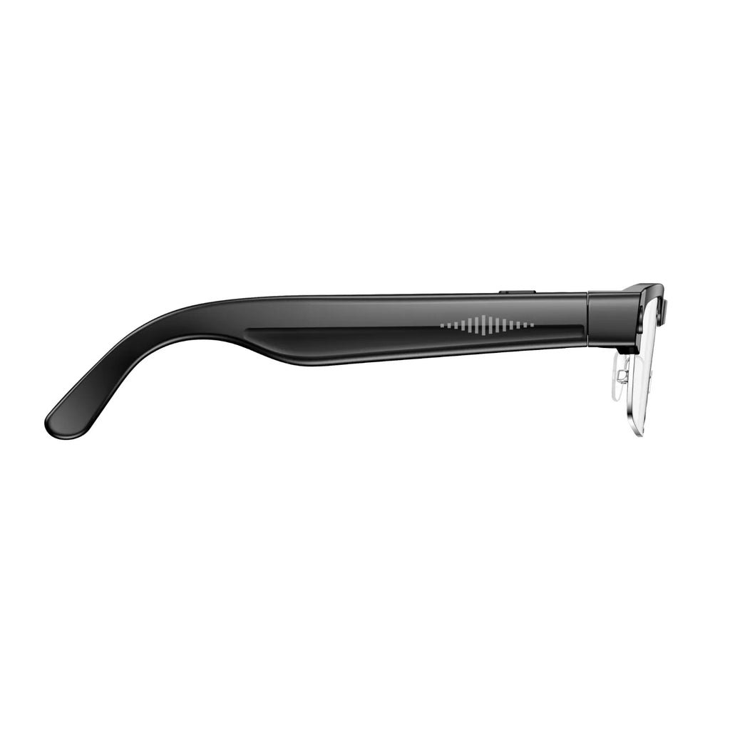 L802 Metal Half Rim AI Smart Glasses with 8MP Camera & Real-Time Translation